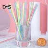 1000 шт. Пластиковые соломинки для питья, экологически чистые, без бисфенола А, многоразовые соломинки, красочные соломинки для вечеринок, для напитков, колы, соевого молока