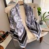 Women's 110cm Large Square Scarf: Versatile Print Shawl & Sunscreen