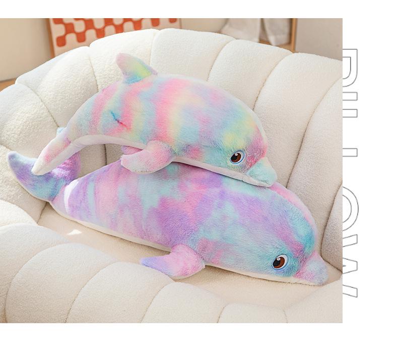 Красочная плюшевая подушка для сна в виде дельфина-кита для детей
