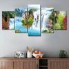 5 панелей пейзаж водопад лес горные птицы холст картины постеры и принты настенные художественные фотографии домашний декор без рамки