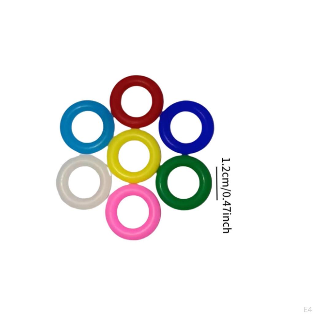 100 Bird Leg Rings Foot Bands Rubber Identification for Pigeons Routine