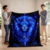 Cosmic Blue Lion Blanket for all seasons blanket lunch break throw gift