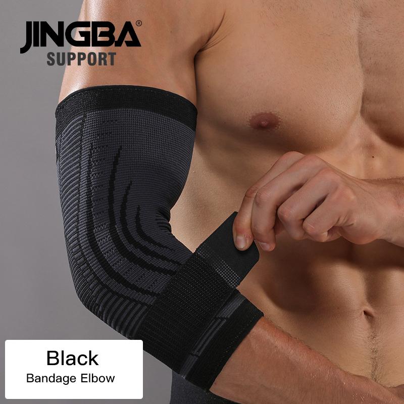JINGBA SUPPORT 1 шт. Футбольный бандаж для голеностопа+Наколенник для баскетбола Налокотник защитный протектор +Напульсник боксерская кистевая повязка Поддержка