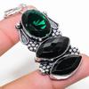 Natural Chrome Diopside, Spinel Gemstone 925 Sterling Silver Pendant 2.48" L6b14