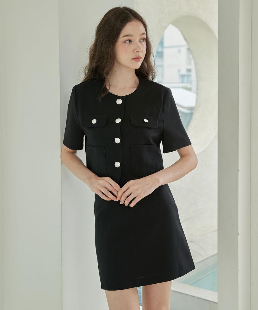 Bye Bye Seop A-Line Mini Skirt Black [T42]