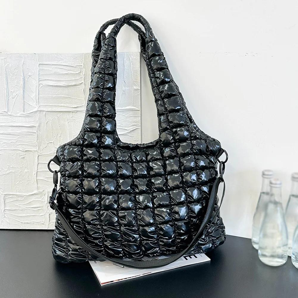 Стеганая сумка-тоут большой вместимости, сумка-хобо на плечо, пуховик, сумки с сетчатой простежкой, дорожные сумки с верхней ручкой, женские сумки через плечо