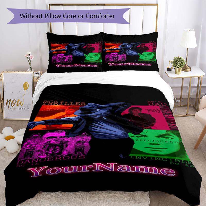 Michael Jackson 45 Customize your name Bedding Set Breathable Duvet Cover with Pillowcases Home Decoration Birthday Gift