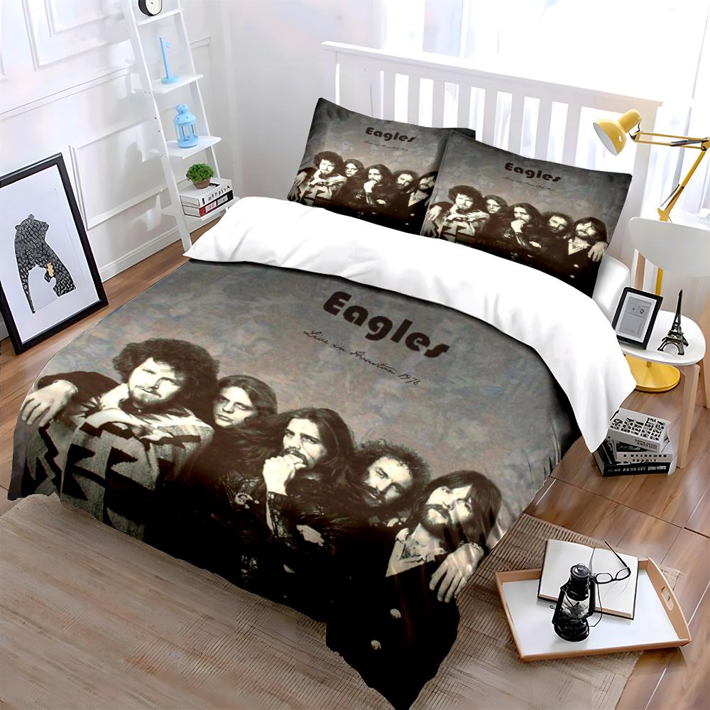 Eagles Band Live in Houston Bedding Set Bedding set (1 duvet cover, 2 pillowcases, duvet not included)