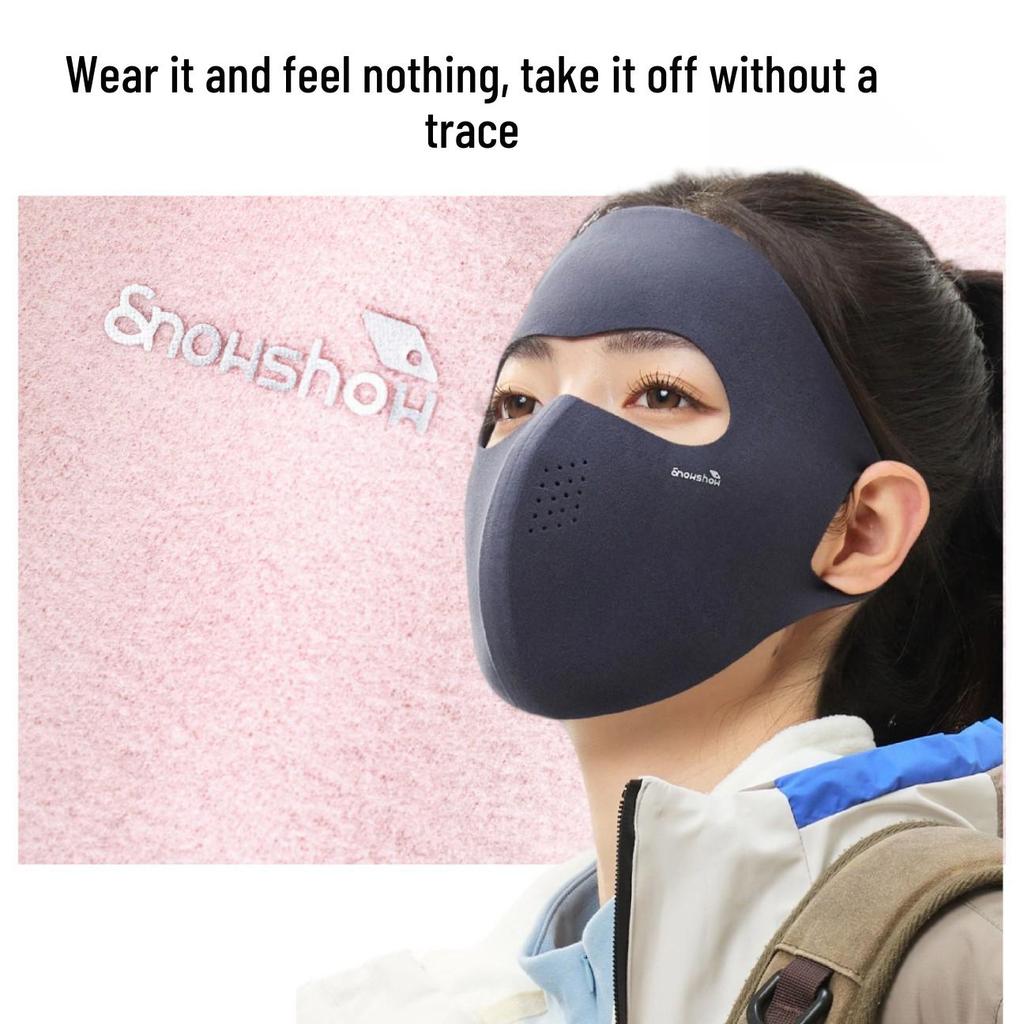 Women's 3D Windproof Full Face Mask - Warm Australian Wool for Autumn/Winter Cycling