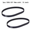 150XL037 Timing Belt 75 Teeth Black Rubber Gear Drive Belt 10 Mm Wide