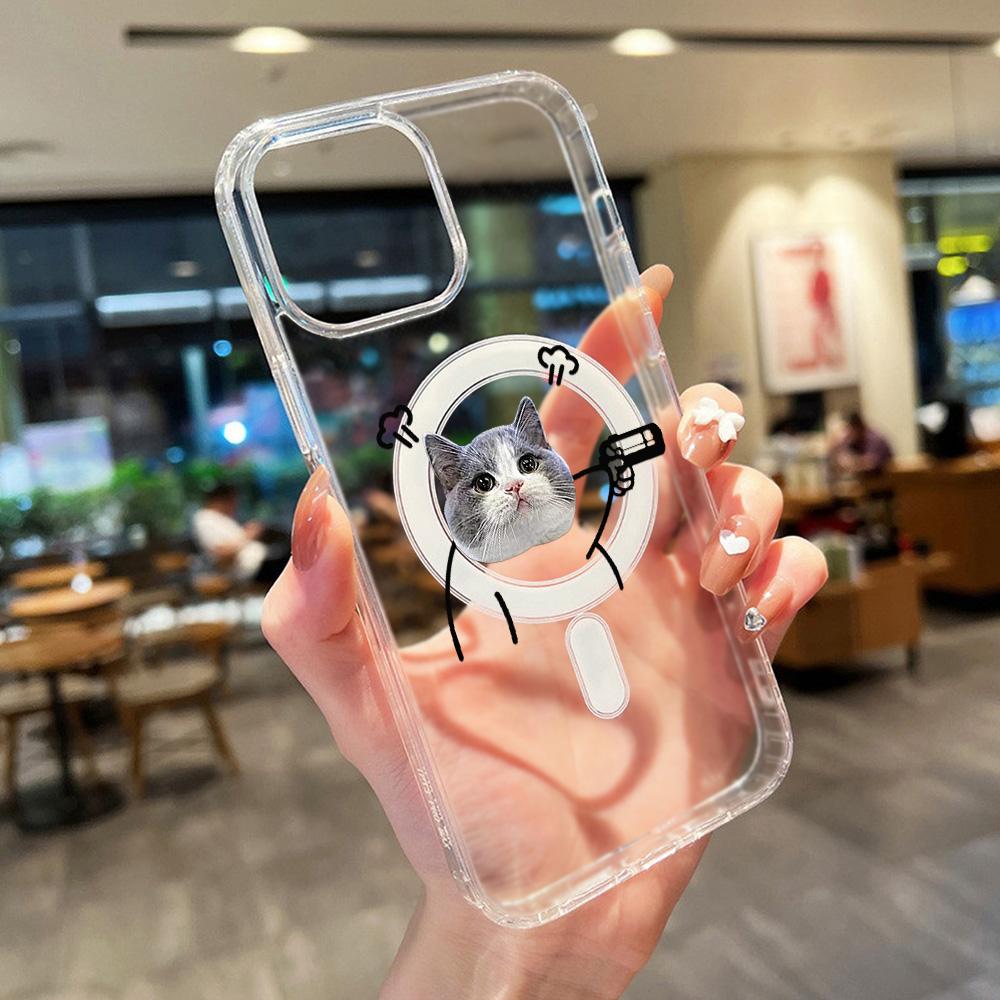 Магнитный чехол для телефона для iPhone 12 14 16 17 Pro 17 16 15 14 13 12 Pro Max 12 13 14 15 16 Высококачественный противоударный чехол Полная защита Милый стиль