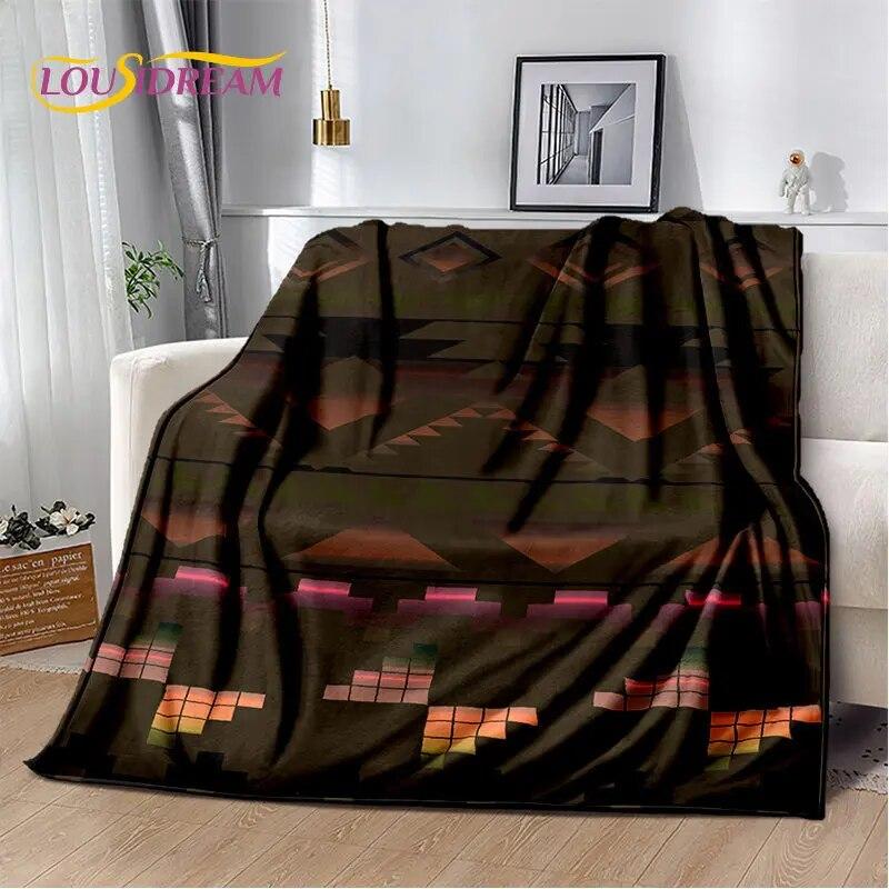 Nordic Bohemia Persia Series Soft Plush Blanket,Flannel Blanket Throw Blanket for Living Room Bedroom Bed Sofa Picnic Leisure