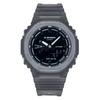 G-Shock Аналогово-цифровые Часы Мужские Кварцевые GA-2100K-1A Ремешок из смолы Черный циферблат 200M