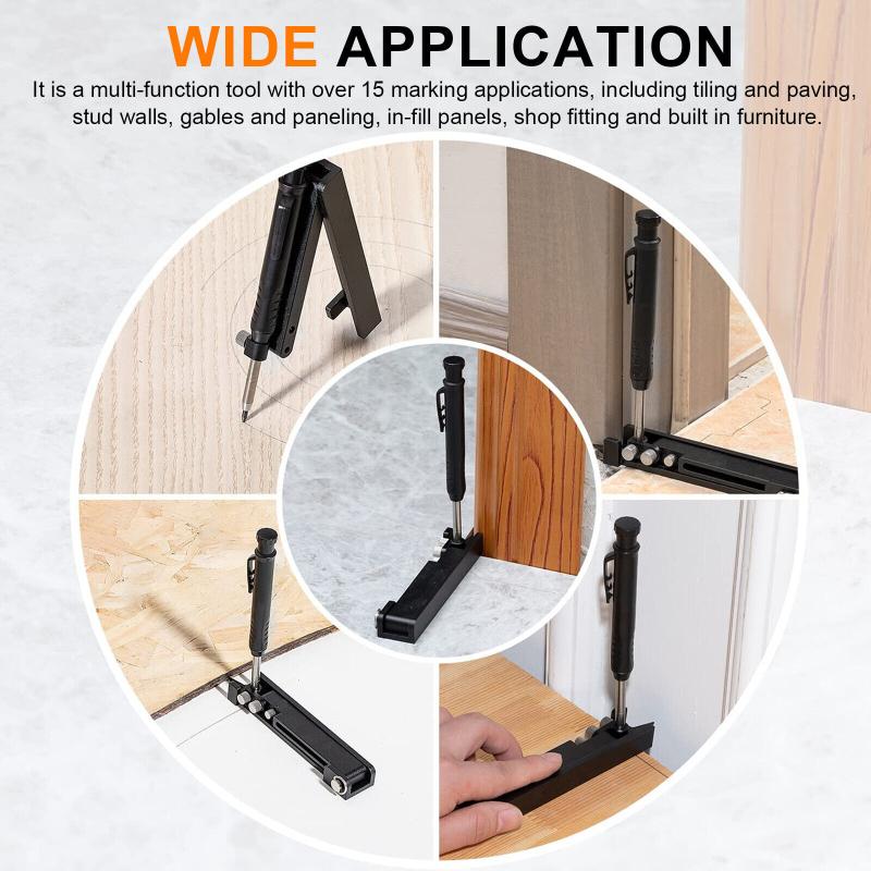 Scribing Pencil Tool Portable Lightweight Adjustable Clip Design Multifunctional Woodworking Profile