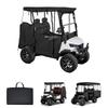 SucceBuy Golf Cart Cover Visible Full-Enclosure 2&2+2;2+2/4 Seater Waterproof Oxford PVC Coating Windproof Hook Fits Most Carts