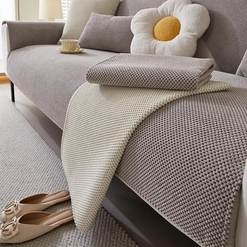 Thick and Warm Sofa Cover for Autumn and Winter Anti Slip Sofa Cushion Cover Skin Friendly and Comfortable Not Easy To Shed Hair