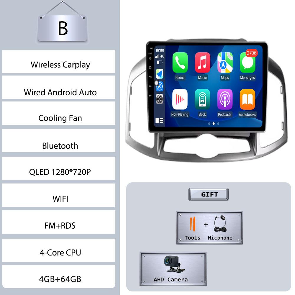 Автомагнитола 10 дюймов для Chevrolet Captiva 1 2012 - 2017 Android 16 Carplay GPS Навигация Bluetooth FM 4G Мультимедийный плеер
