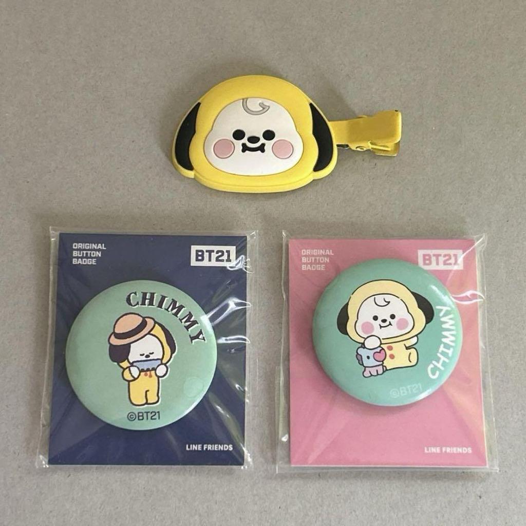 [Б/У] Окончательная цена BTS BT21 CHIMMY Чимин Значок-пуговица Повязка для волос