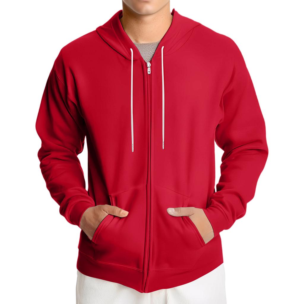Men's Loose-fitting Casual Hooded Drawstring Jacket