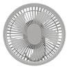 Outdoor Night Light Ceiling Fan 2 in 1 Portable USB Charging LED Fan for Home Car Office Desk Camping Travel Grey
