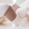 3 пары детских носков из кораллового вельвета, зимние теплые носки средней длины для младенцев и малышей, лоскутные носки с широкой резинкой и длинным голенищем