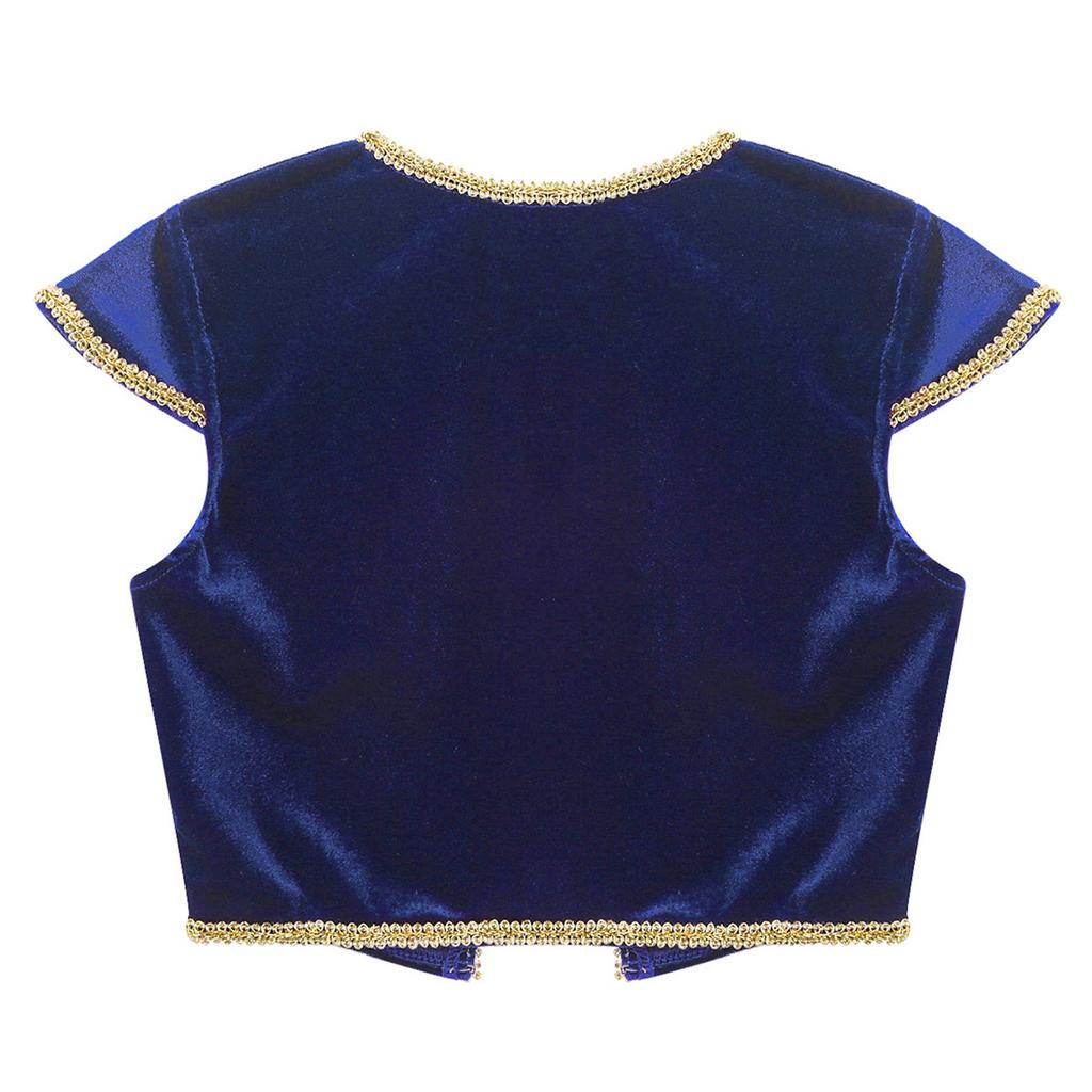 Костюм арабского принца для мальчиков, жилет с рукавами-крылышками и V-образным вырезом, наряд для тематической вечеринки, косплея, Хэллоуина, выступления