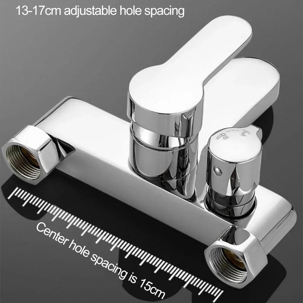 Bathroom Shower Faucet Wall Mounted Hot And Cold Water Tap Bath Mixer Bathtub Tap Triple Mixed Valve Bathroom Basin Faucets