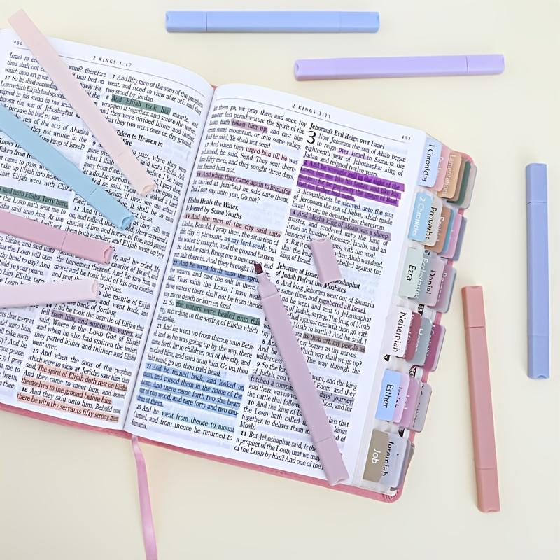 6 Пастельных Хайлайтеров Милые Хайлайтеры, Ассорти Цветов, Хайлайтеры и Ручки для Библии Без Протекания, Нежные Мягкие Пастельные Маркеры с Долотообразным Наконечником