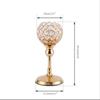 Crystal Candle Holder 1PCS Metal Ornaments Wedding Hotel Home Candlelight Dr Candle Holder Creative Decoration Decorations