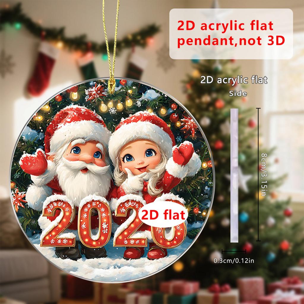 Christmas Decorative Pendants, Claus And Sleigh, Holiday Pendants, Christmas Tree Decorations