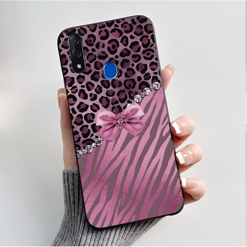 Чехол с рисунком для ZTE Blade V10 Fundas Ударопрочный Coque Capa Мягкий силиконовый Черный корпус Милый цветочный мультяшный чехол