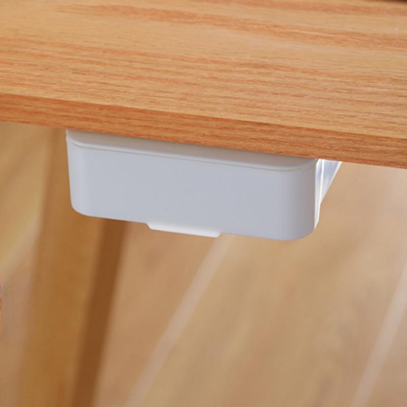 Undertable Sundries Storage Drawer Office Small Items Pen Organizer Plastic Bins Home Stationery Storage Boxes Hidden Shelf