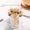 100Pcs-Hamburger Garnish Bamboo Sticks Disposable Fruit Stick Snack Skewers Party Buffet Bamboo Food Picks Bento Tools