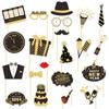 Happy New Years Eve Party 2024 New Year Party Photo Booth Props Kit - Party Decorations - 21 Count