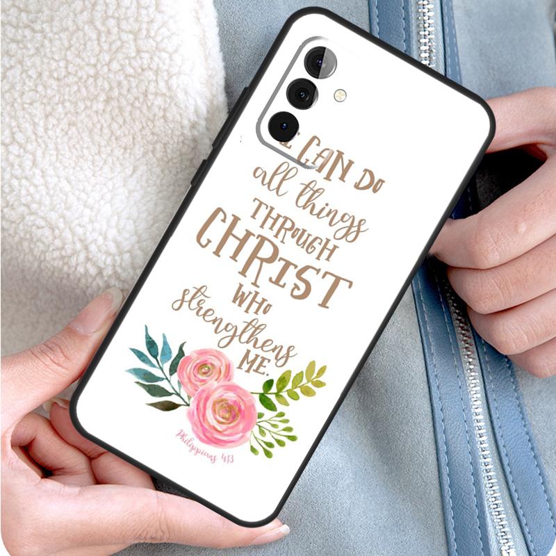 Bible Qutoes Verse Belief God Jesus Phone Case For Samsung Galaxy A55 A35 A25 A15 A51 A71 A12 A32 A52 A13 A33 A53 A14 A34 A54