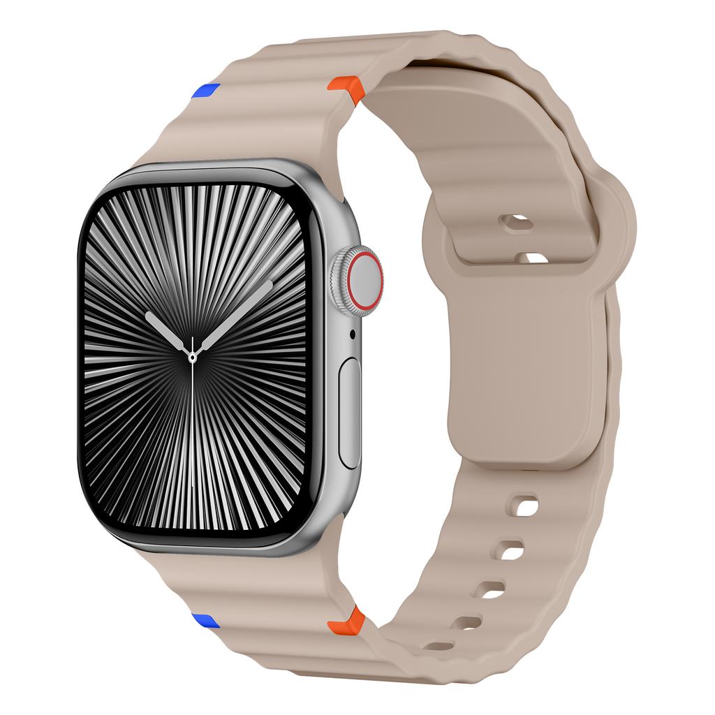 Спортивные силиконовые ремешки для Apple watch Band 44мм 40мм 49мм 45мм 46мм 42мм 38мм 41мм correa Браслет iWatch Серии 10 SE 9 Ultra 2