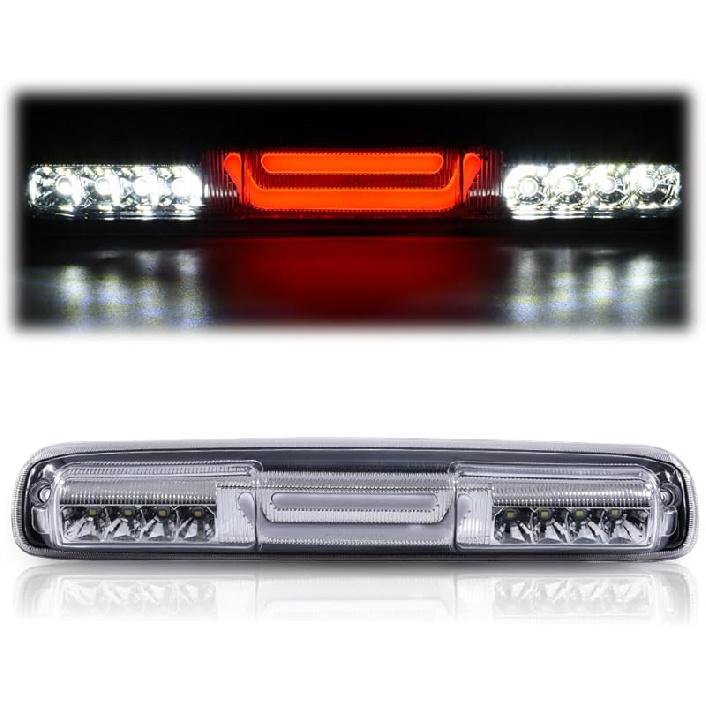 PIT66 3Rd Brake Light Compatible With 2004-2008 Ford F150 High Mount Center Rear Roof Third Cargo Light Parking Light Halogen Clear/Red Lens Tercera
