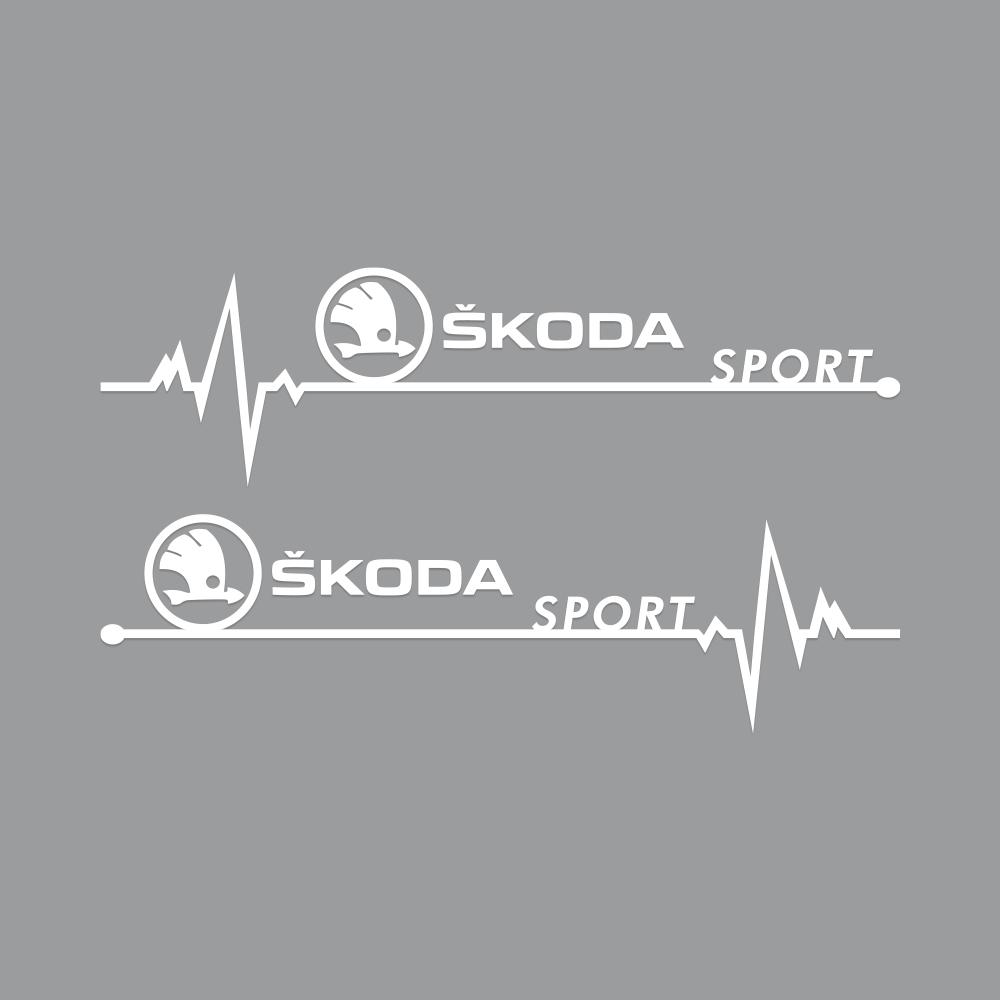 Car PVC Both Side Window Sticker Sport Logo DIY Decoration Film For Skoda Octavia S Fabia Rapid Yeti Superb A5 A7 VRS VII Kodiaq BB888