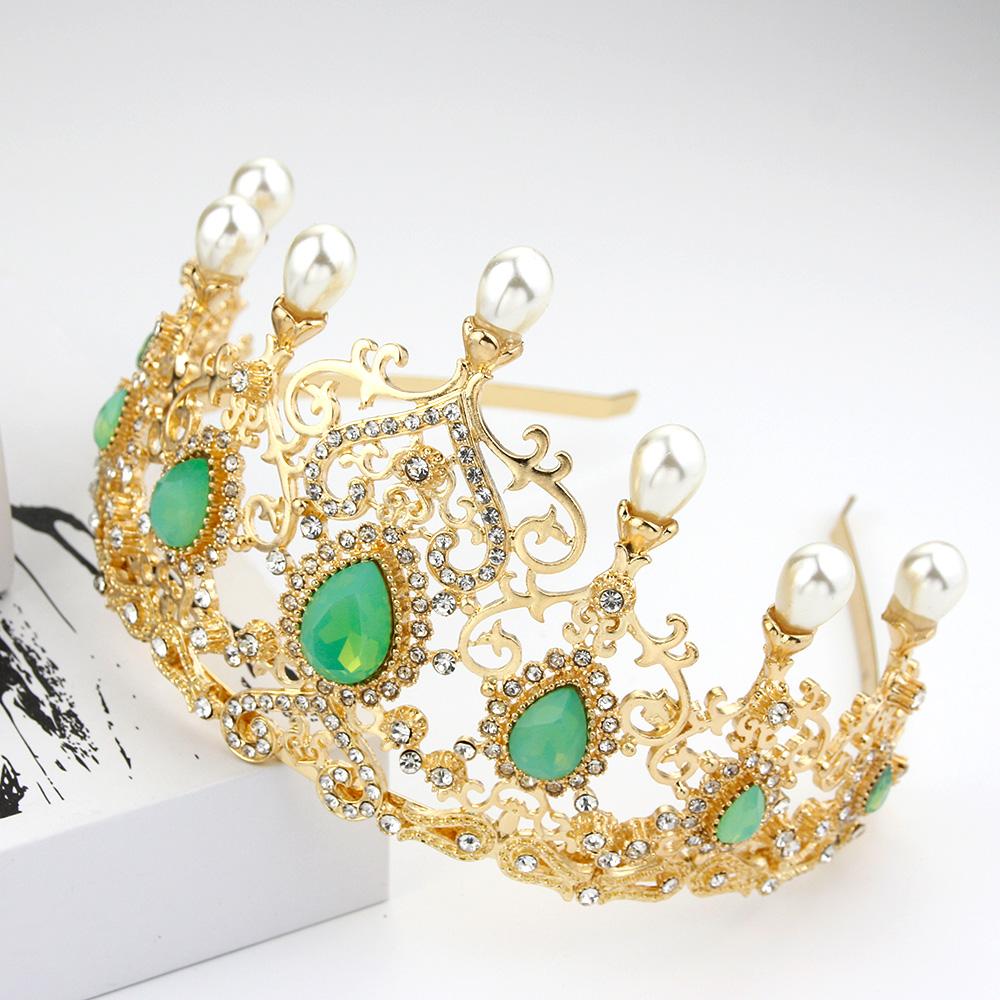 2023 Жемчужный Кристалл Женская Корона Этнические Свадебные Украшения Золотой Цвет Арабская Невеста Бижутерия Подарок