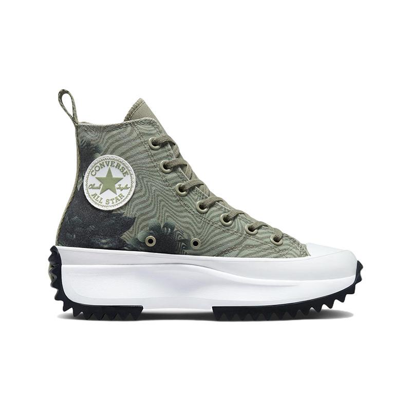 Converse Run Star Hike Платформа Повседневные Износостойкие Высокие Эспадрильи Унисекс Зеленые