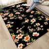 Rose Sunflower Daisy Peach Blossom Carpet Mat Colorful Flower Area Decorative Rugs for Room