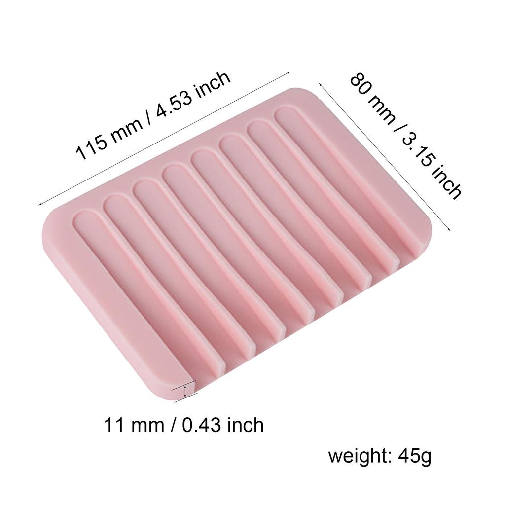 New Silicon Kitchen Bathroom Flexible Soap Dish Plate Holder Tray Soapbox