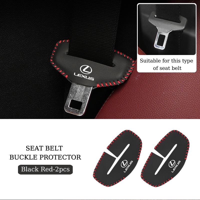 Car Seat Belt Buckle Protector Cover Anti-Scratch Mat Accessories For Lexus IS250 IS200 CT200h GS300 LS430 RX450h LX570 IS300