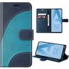 Protective Case - BOOLING - for Samsung Galaxy A52s 5G and A52 5G-4G - Wave Pattern - Leather Effect - Blue