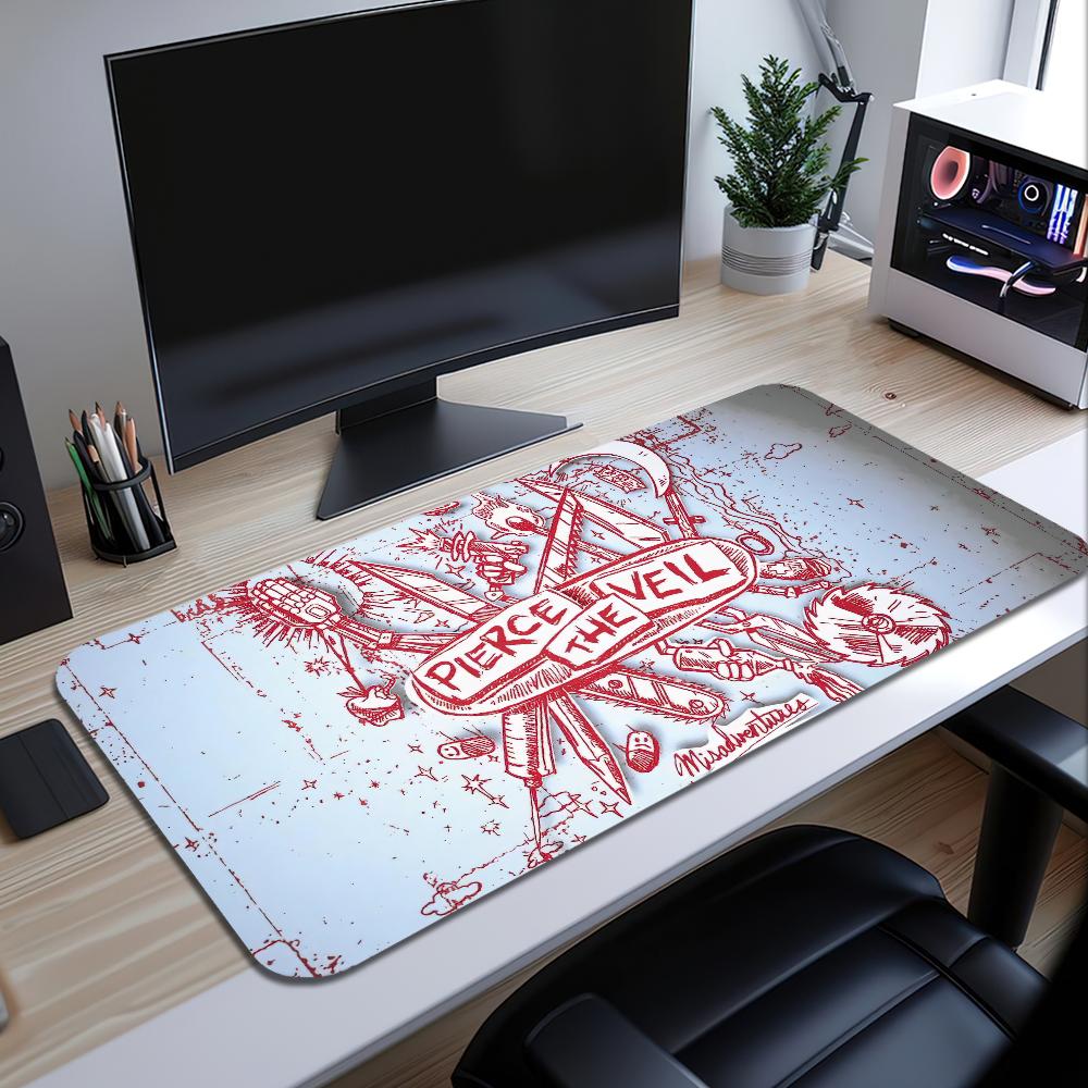 Band P-Pierce The Veil Mouse Pad Desk Mat Large Non-slip Anti-fray Keyboard Ergonomic Office Rubber PC Home Custom