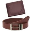 Подарочный набор Smart Combo для мужчин | Коричневый кошелек и коричневый ремень для мужчин | Мужской кошелек с RFID