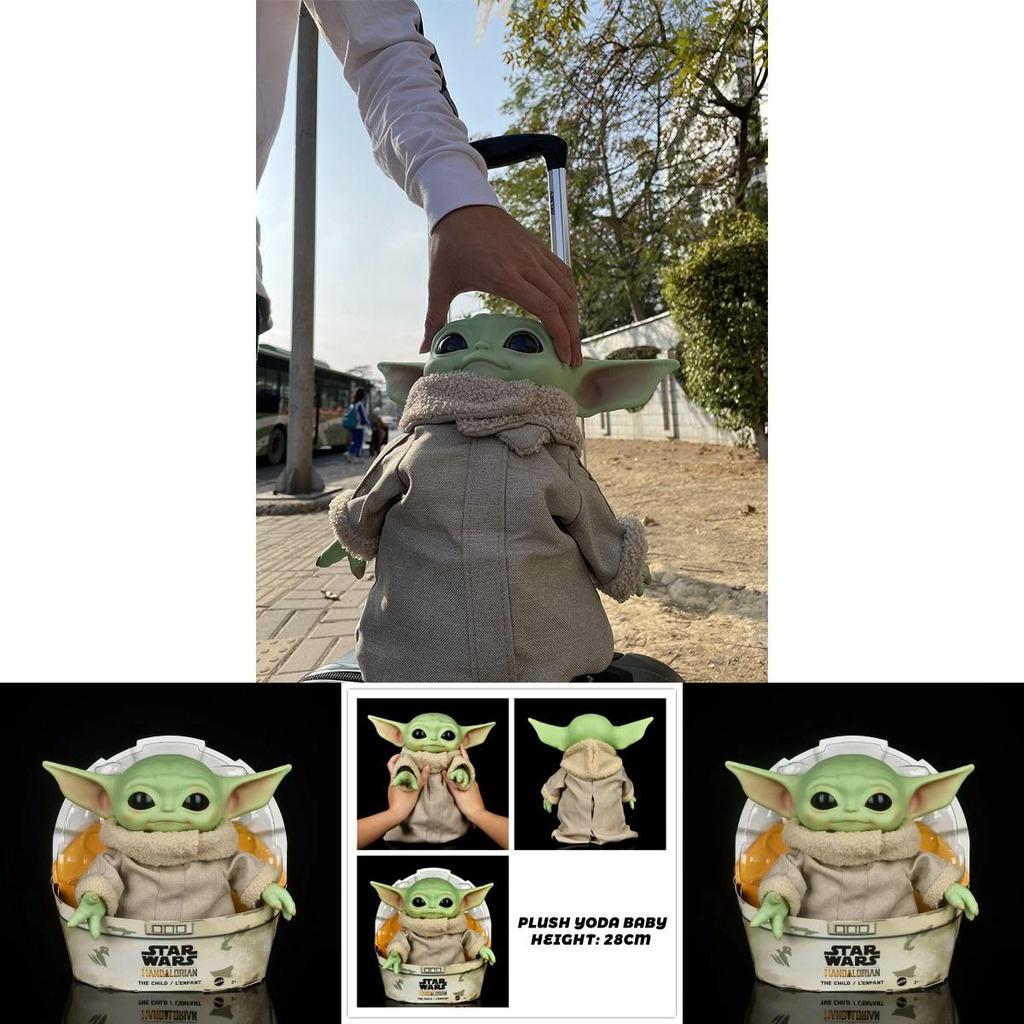 Star Wars Yoda Baby Grogu Plush Doll Exquisitely Crafted 11in Action Figure