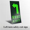 Safety Signs Luminous Stickers Safety Exit Instruction Sticker Fluorescent Ground Signs Emergency Indication Signs Decoration