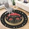 1pc Mushroom Fantasy Office Round Area Rug, Under Office Chairs Bedroom Living Room Home Decor, Room Deco, Available in Various Sizes