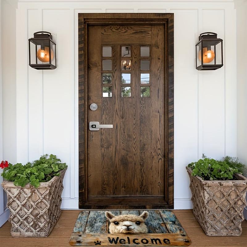1PC Alpaca Pattern Kitchen Rugs Non-Slip Home Door Mats Pop design Bathroom Rug Bath Mat Carpet for Home Sink Laundry Decor